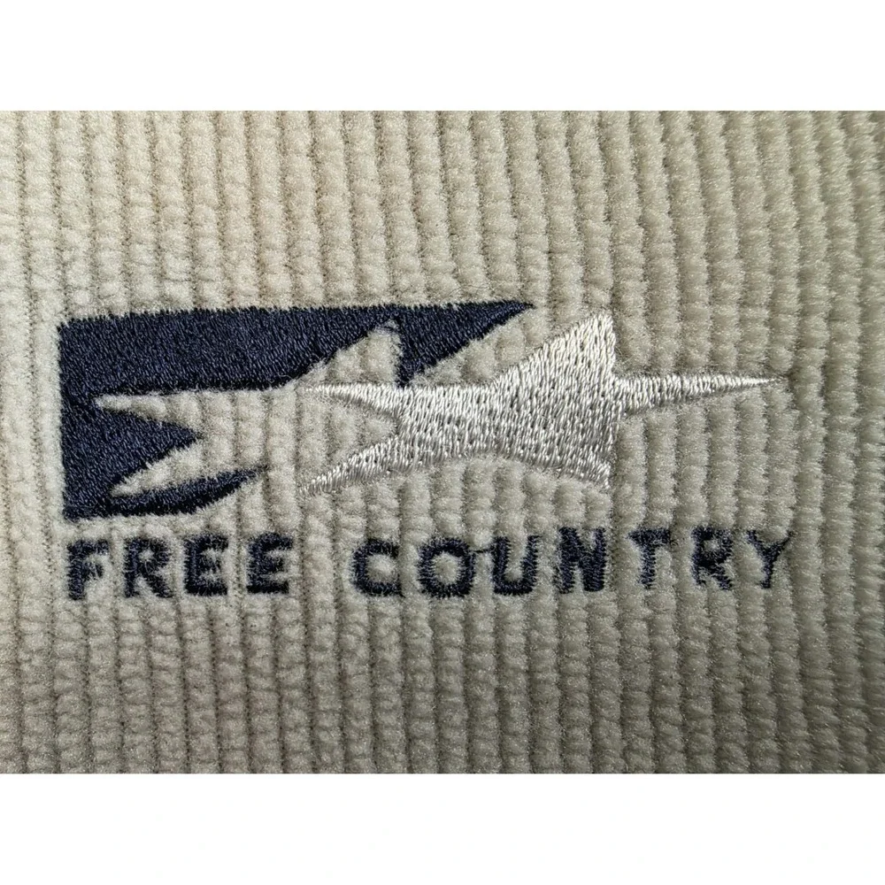VTG FREE COUNTRY Y2K Half Zip Fleece Pullover Mock Neck Gorpcore Cozy Sweater XL
